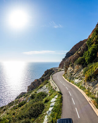 Route du Cap Corse vers Minervio