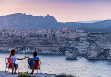 Instant romantique sur les falaises de Bonifacio