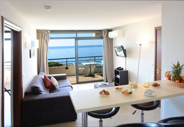 Séjour Appartement 1 chambre vue mer - Résidence Les Calanques