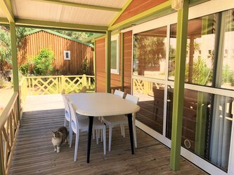 Terrasse Mobil-home - Camping La Pinède