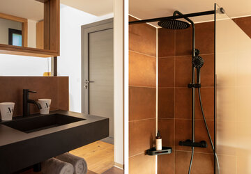 Salle de bain chambre supérieure - Hôtel Version Maquis Citadelle