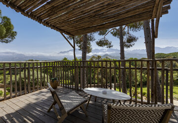 Terrasse extérieure cabane - Hôtel La Signoria