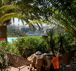 Restaurant vue sur Bonifacio Hôtel Cala di Greco - Hôtel Cala Di Greco