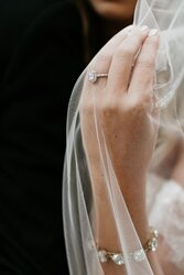 Voile d'une jeune mariée 