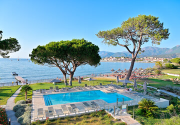 Hôtel La Roya Saint Florent piscine vue mer - Hôtel La Roya