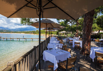 Grand Hôtel de Cala Rossa TERRASSE restaurant  - Grand Hôtel de Cala Rossa