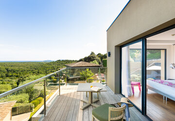 Hôtel Version Maquis Sant'Amanza terrasse - Hôtel Version Maquis Santa Manza
