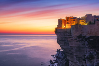 Coucher de soleil sur Bonifacio