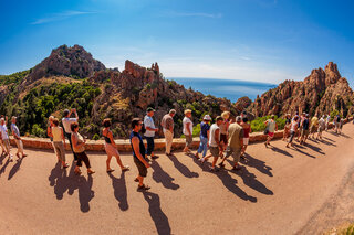 Groupe dans les Calanques de Piana