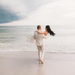 Idylle sur la plage