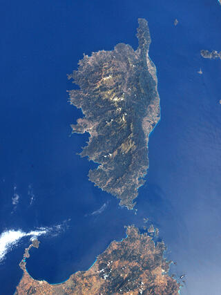 La Corse vue depuis la Station spatiale internationale
