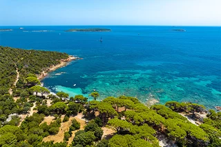 Vue aérienne plage de Palombaggia